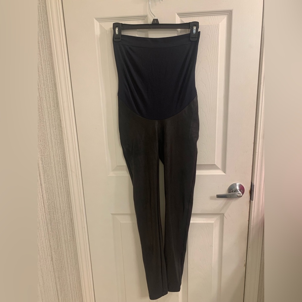 Spanx womens mama faux leather leggings